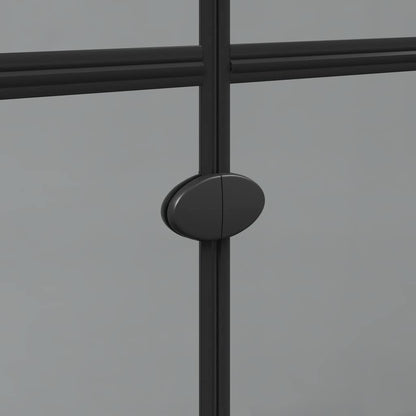 Inloop Douche Wand Zwart En Donkertransparant