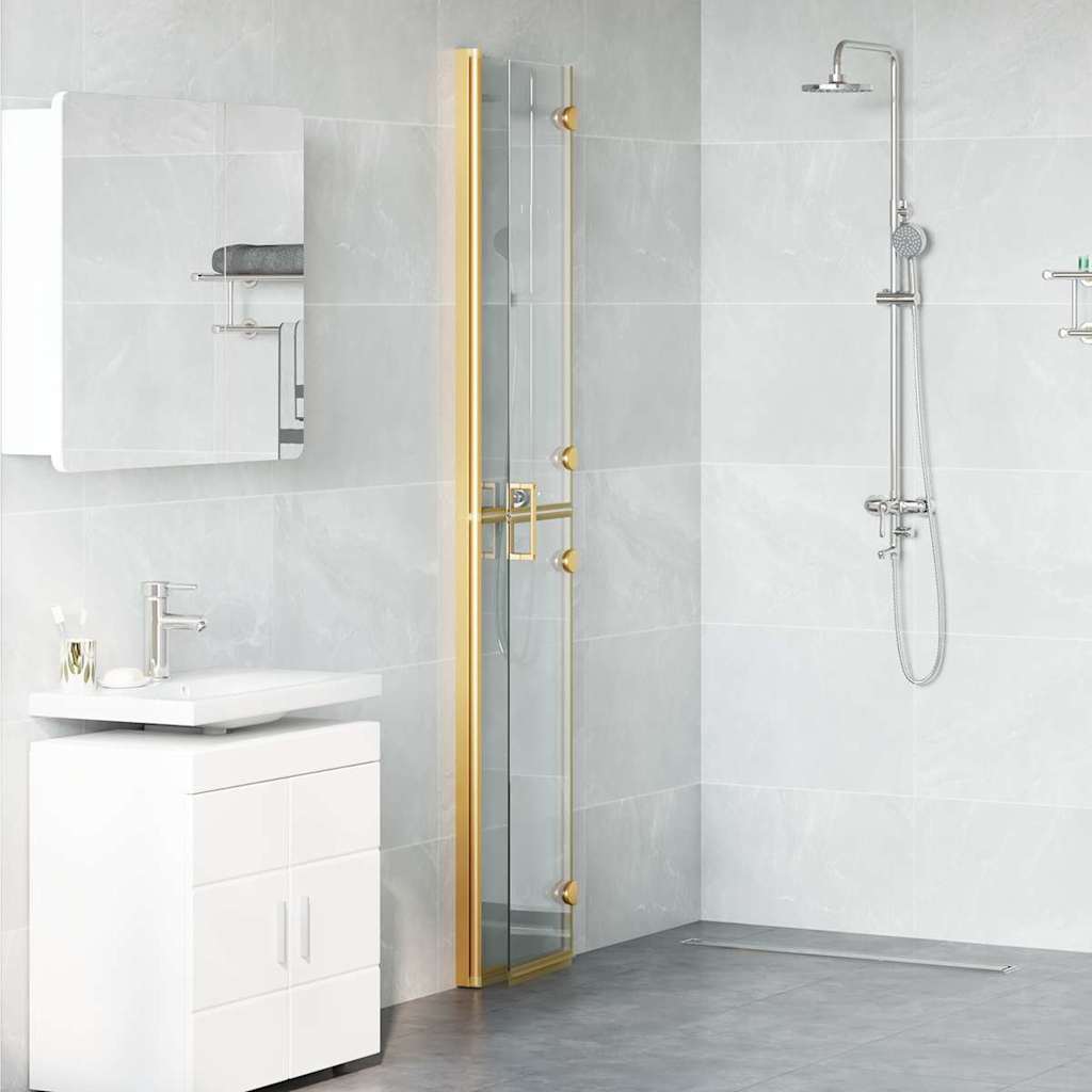 Inloop Douche Wand Goud En Transparant Gehard Glas