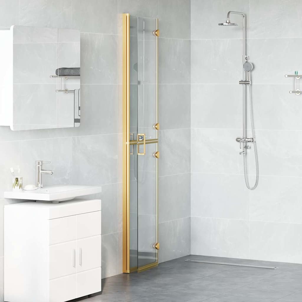 Inloop Douche Wand Goud En Transparant Gehard Glas