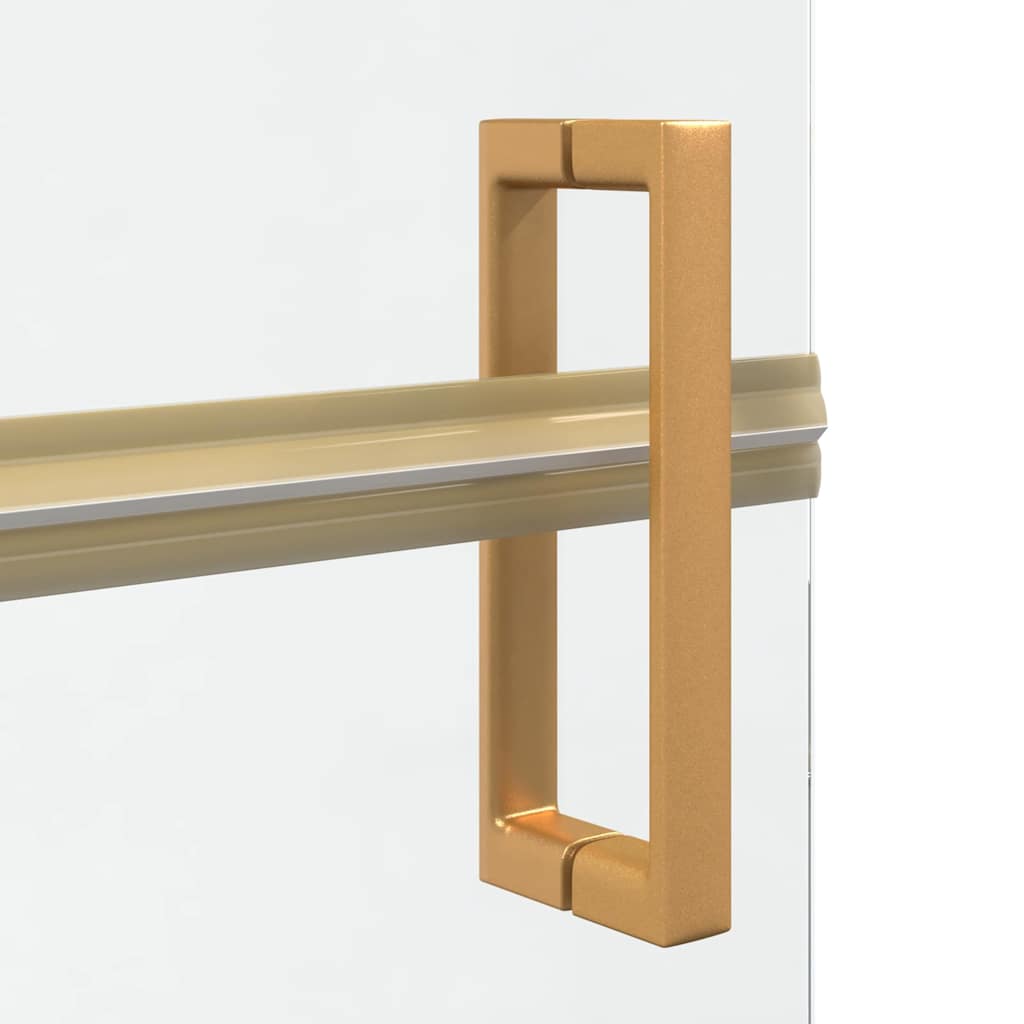 Inloop Douche Wand Goud En Transparant Gehard Glas