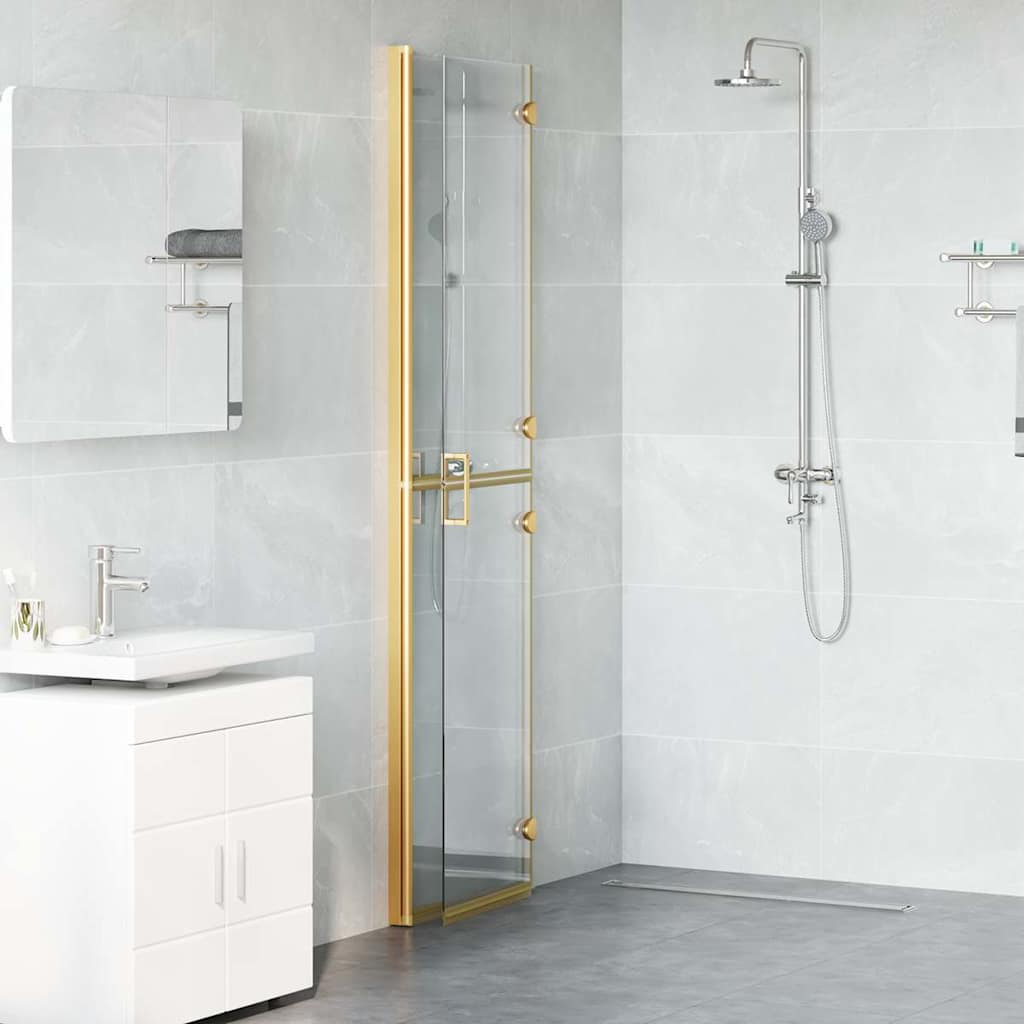 Inloop Douche Wand Goud En Transparant Gehard Glas