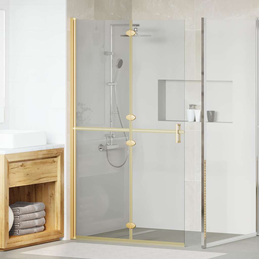 Inloop Douche Wand Goud En Transparant Gehard Glas