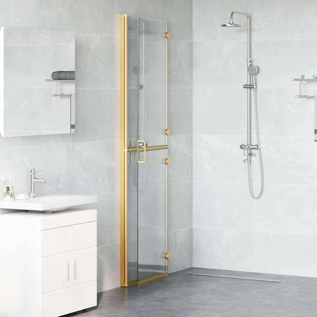 Inloop Douche Wand Goud En Transparant Gehard Glas