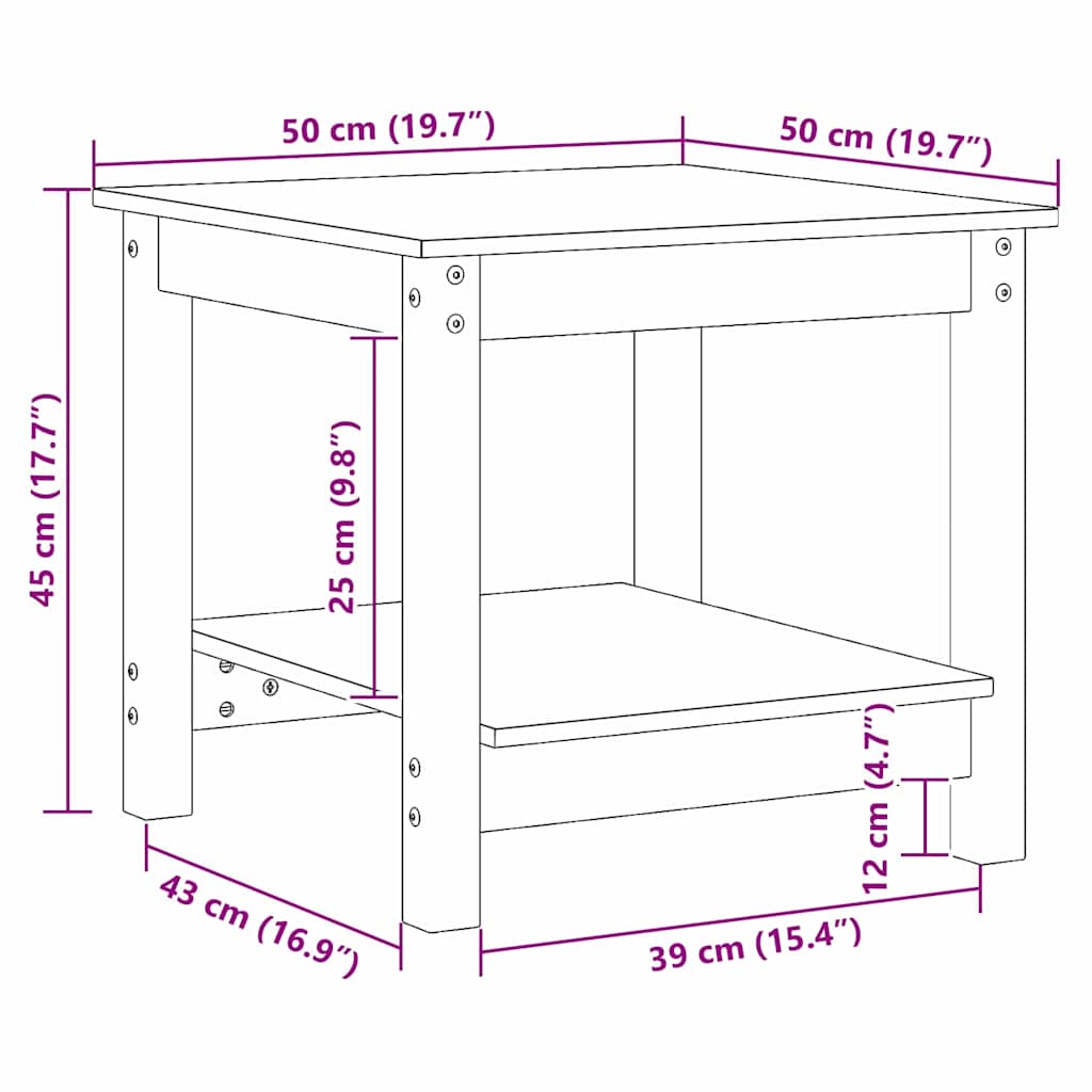 Salontafel Massief Grenenhout