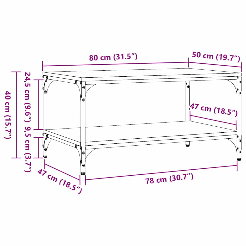 Salontafel Bewerkt Hout