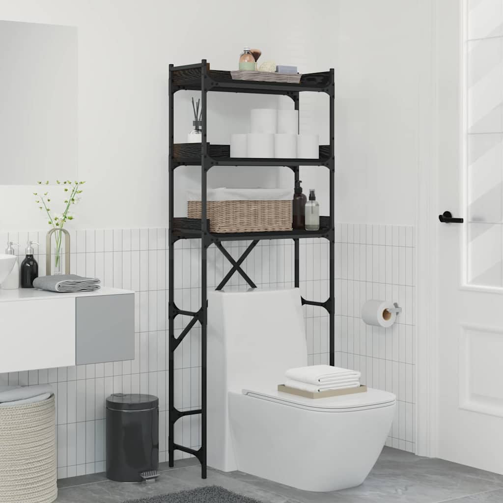 Wasmachinerek 67X25X163 Cm Bewerkt Hout Kleurig