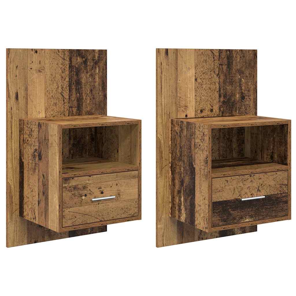 Bedkast 2 Pcs 48.5 X 32.5 X 80 Cm Bewerkt Hout