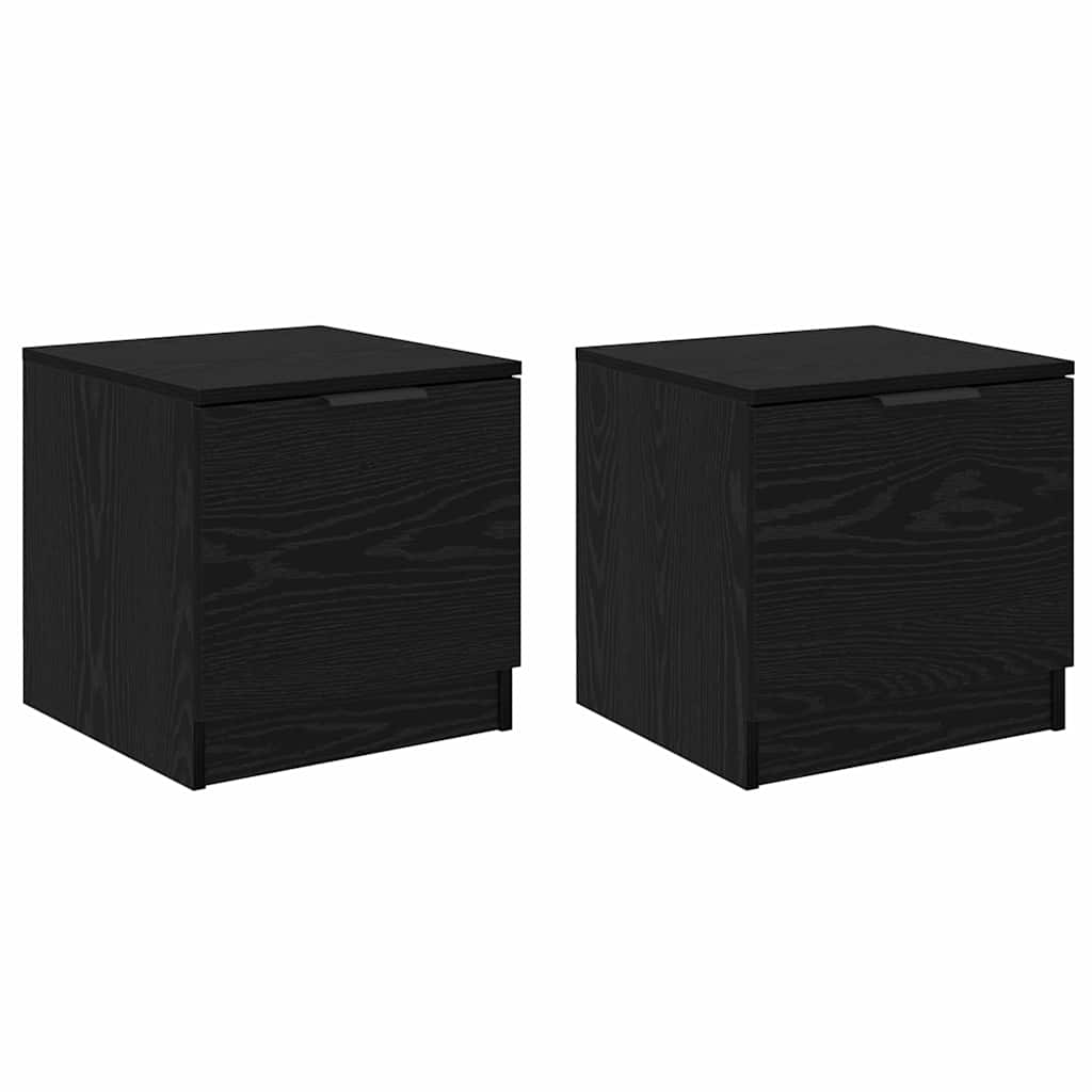 Bedkast 2 Pcs 40 X 39 X 40 Cm Bewerkt Hout