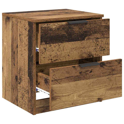 Nachtkastje 2 Pcs 45 X 39 X 50 Cm Bewerkt Hout