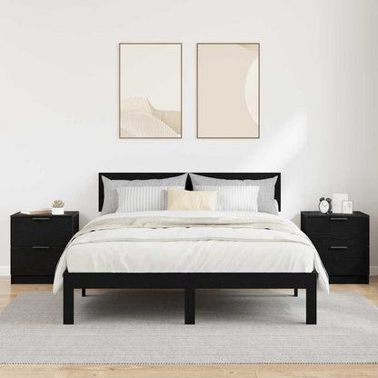 Nachtkastje 2 Pcs 45 X 39 X 50 Cm Bewerkt Hout