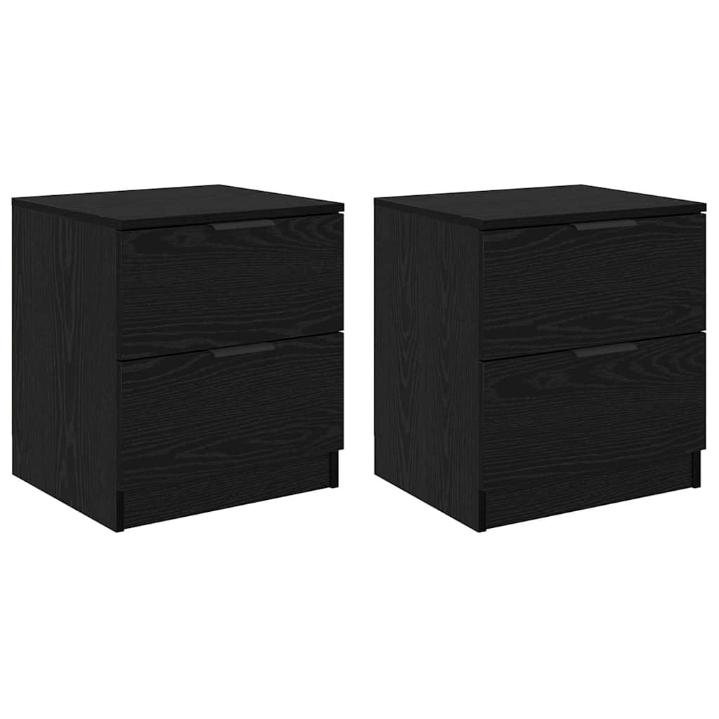 Nachtkastje 2 Pcs 45 X 39 X 50 Cm Bewerkt Hout