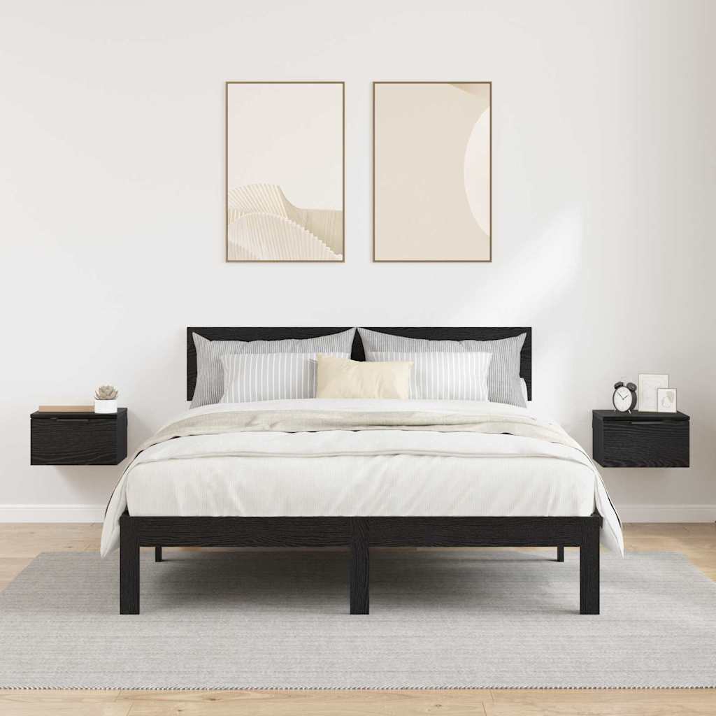 Nachtkastje 2 Pcs 34 X 30 X 20 Cm Bewerkt Hout