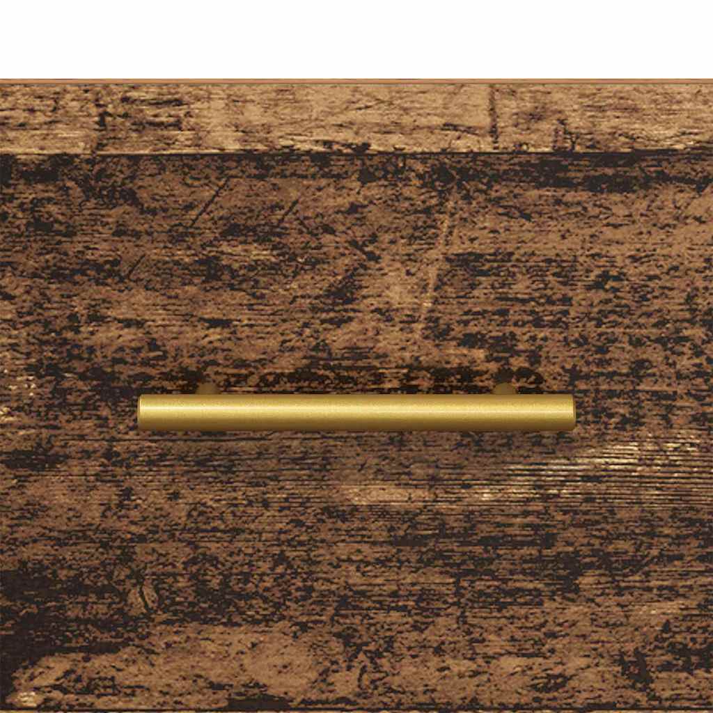 Nachtkastje Met Lade Bruin 40 X 35 X 47,5 Cm Bewerkt Hout