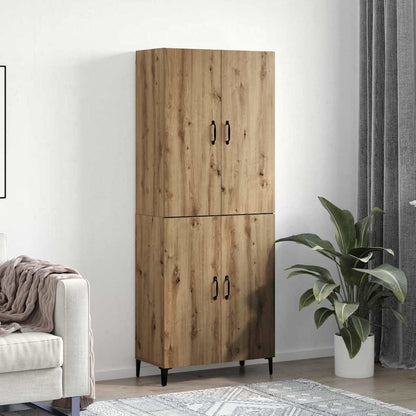 Highboard 69,5 X 34 X 180 Cm Bewerkt Hout