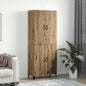 Highboard 69,5 X 34 X 180 Cm Bewerkt Hout