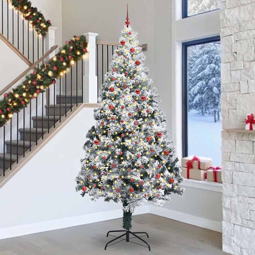 Kerstboom Met Decoratieve Touwlichten Wit 300 Cm Pvc