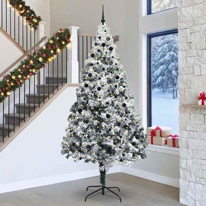 Kerstboom Met Decoratieve Touwlichten Wit 300 Cm Pvc