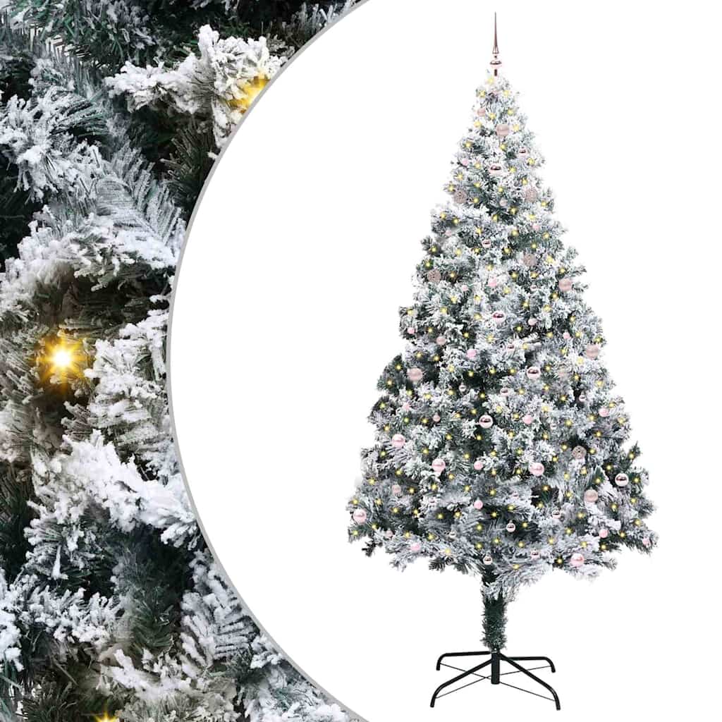 Kerstboom Met Decoratieve Touwlichten Wit 300 Cm Pvc