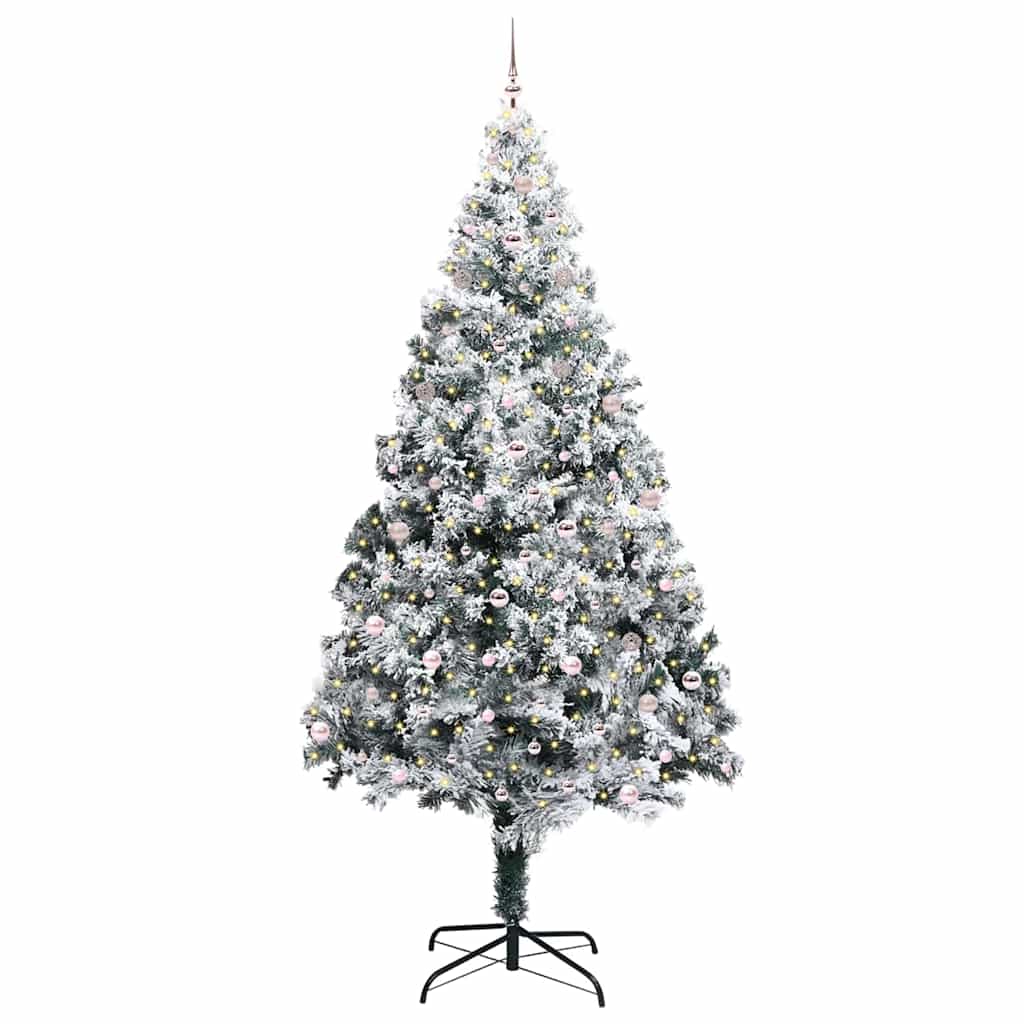Kerstboom Met Decoratieve Touwlichten Wit 300 Cm Pvc