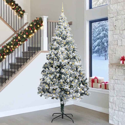 Kerstboom Met Decoratieve Touwlichten Wit 300 Cm Pvc