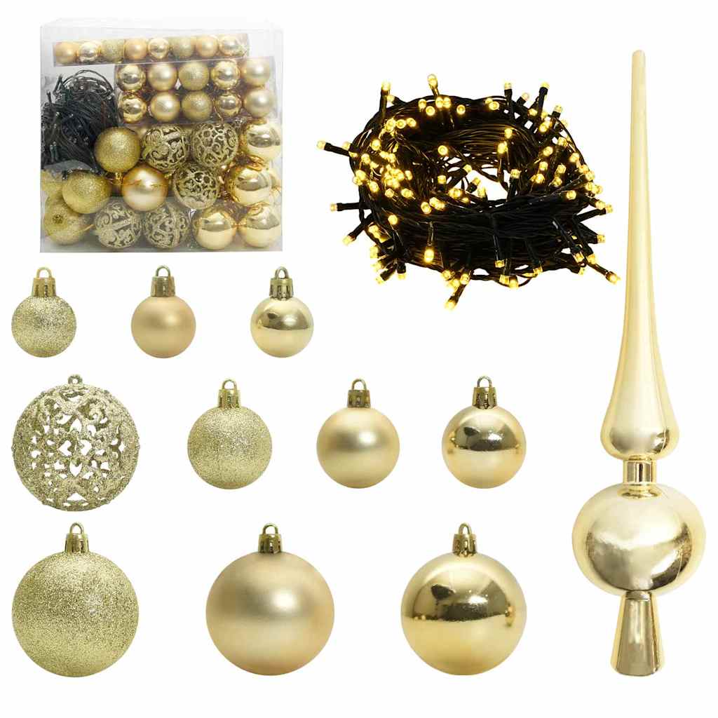 Kerstboom Met Decoratieve Touwlichten Wit 300 Cm Pvc