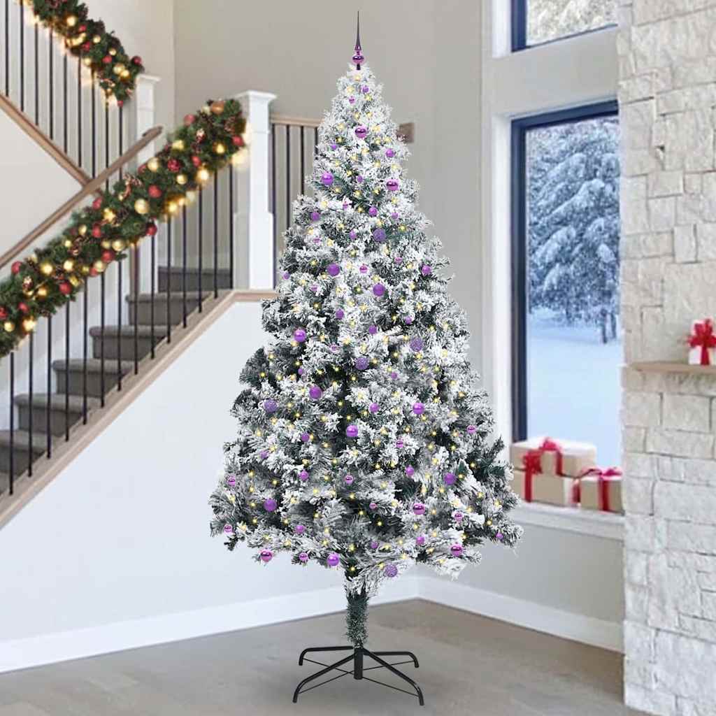 Kerstboom Met Decoratieve Touwlichten Wit 300 Cm Pvc