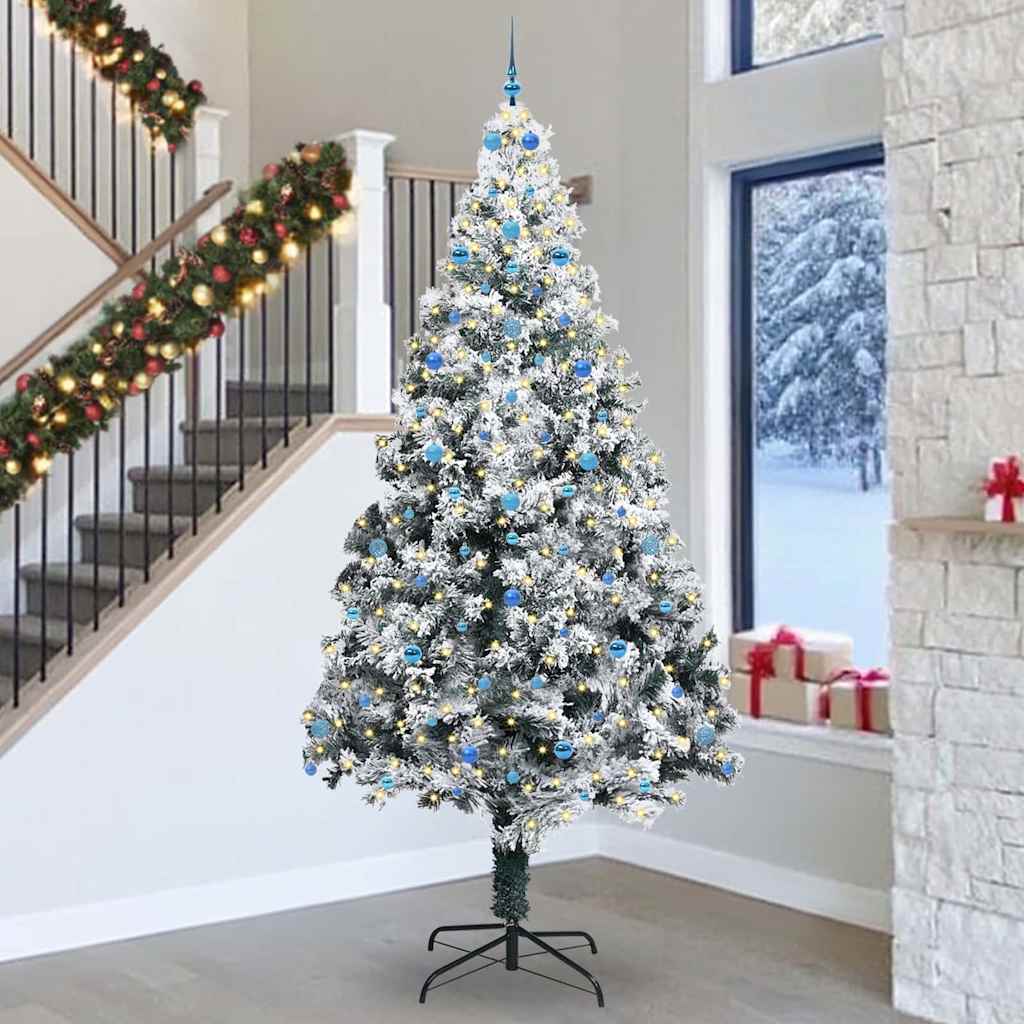 Kerstboom Met Decoratieve Touwlichten Wit 300 Cm Pvc