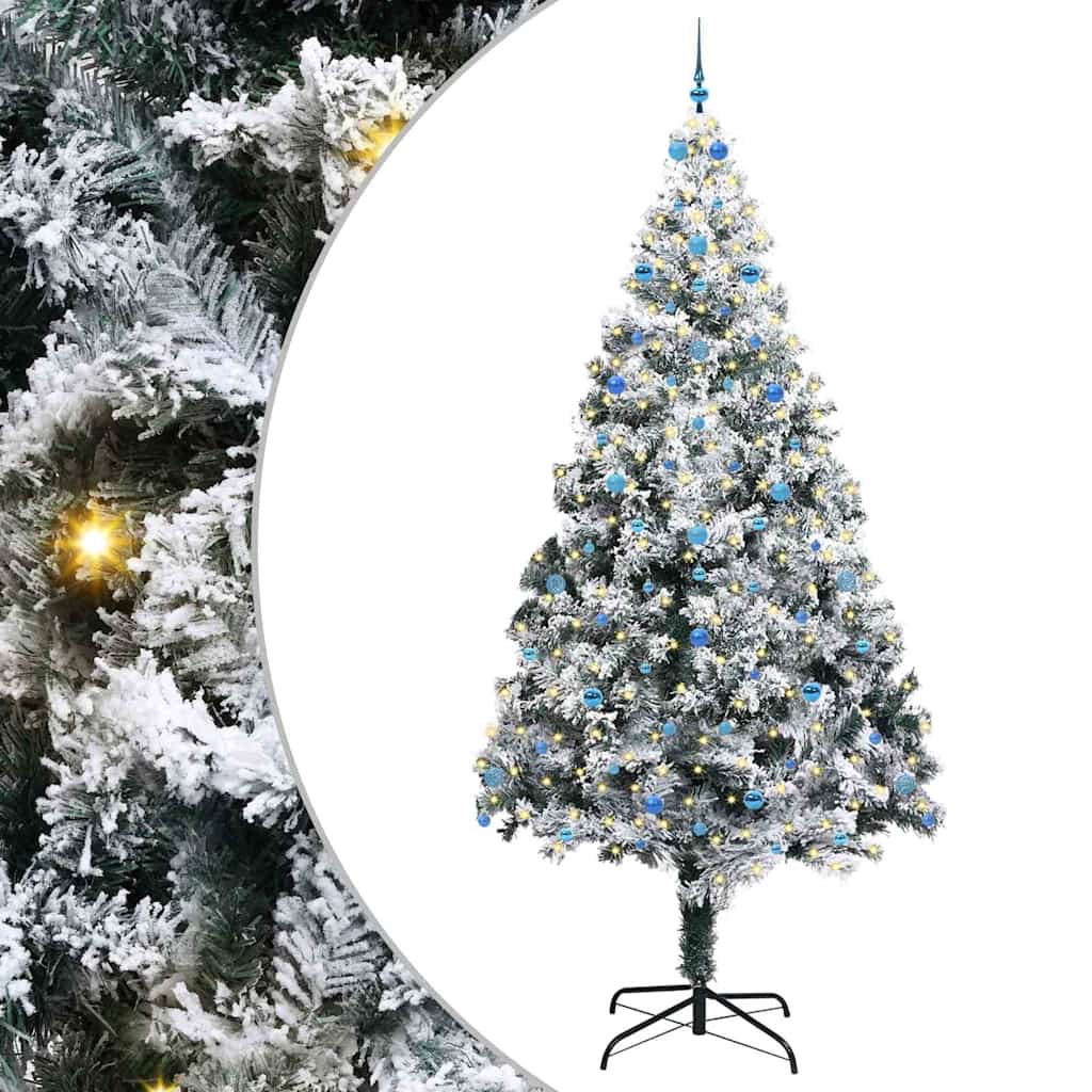 Kerstboom Met Decoratieve Touwlichten Wit 300 Cm Pvc