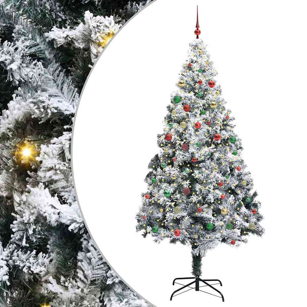 Kerstboom Met Decoratieve Touwlichten Wit 300 Cm Pvc