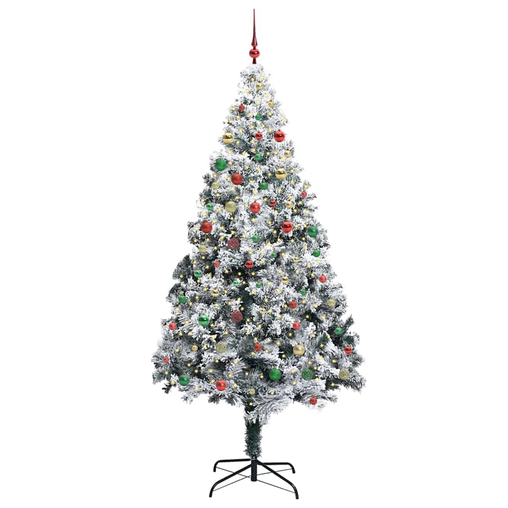 Kerstboom Met Decoratieve Touwlichten Wit 300 Cm Pvc