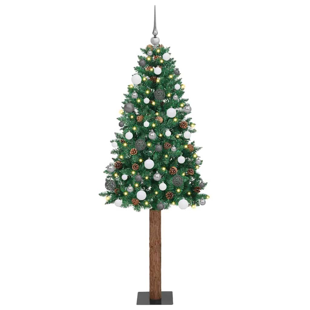 Slanke Kerstboom Pvc En Massief Dennenhout