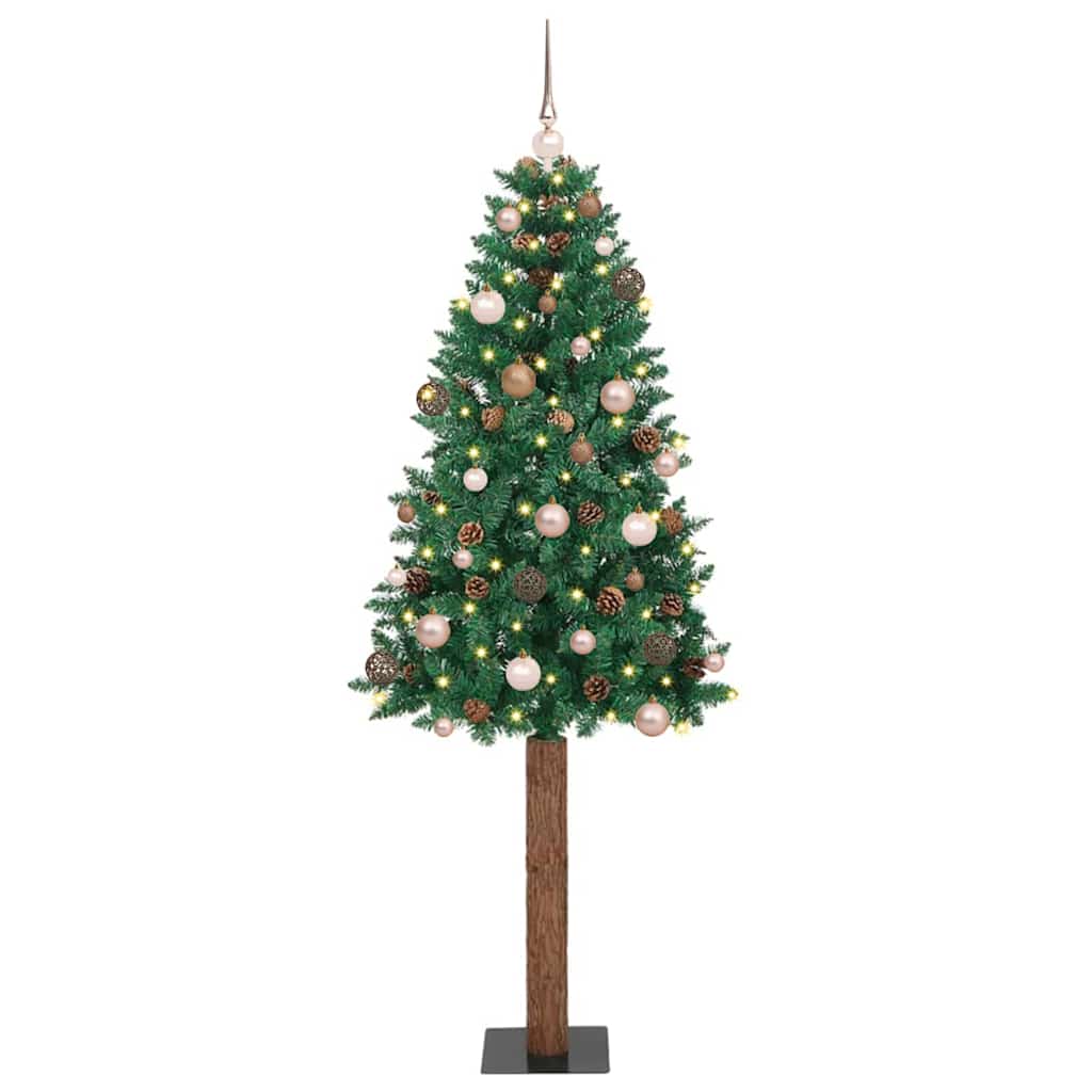 Slanke Kerstboom Pvc En Massief Dennenhout