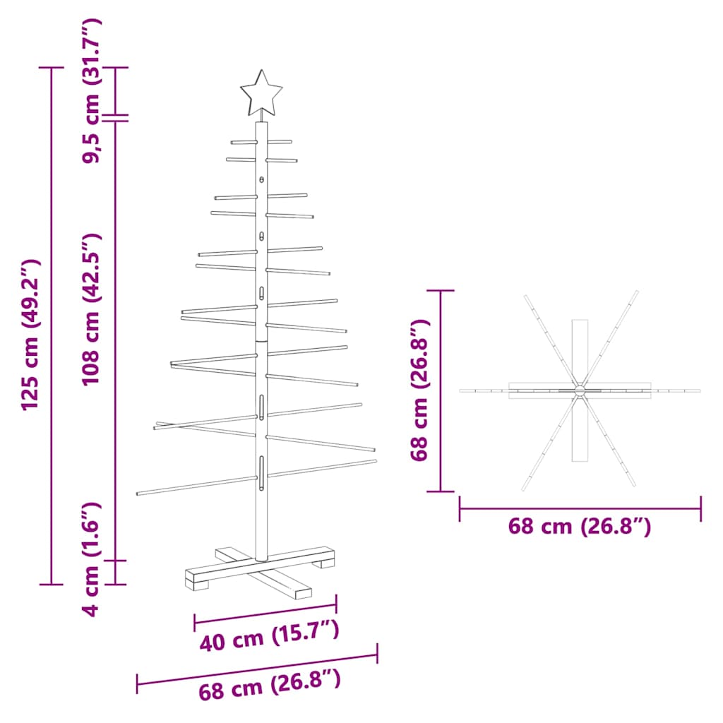 Houten Kerstboom Met Standaard Bamboe