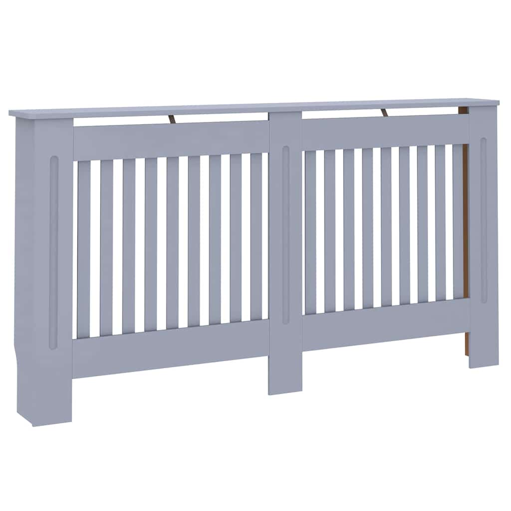 Radiatorafdekking 2 Pcs Grijs 152X19X81.5Cm Bewerkt Hout