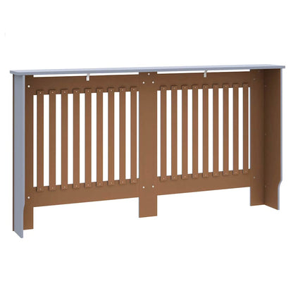 Radiatorafdekking 2 Pcs Grijs 152X19X81.5Cm Bewerkt Hout