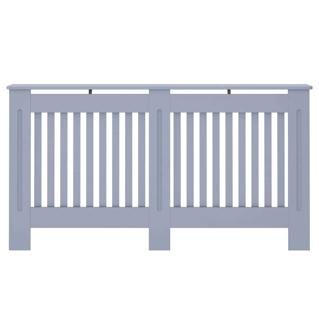 Radiatorafdekking 2 Pcs Grijs 152X19X81.5Cm Bewerkt Hout