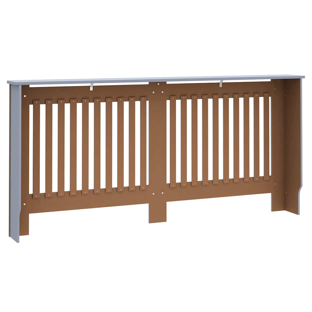 Radiatorafdekking 2 Pcs Grijs 172X19X81.5Cm Bewerkt Hout