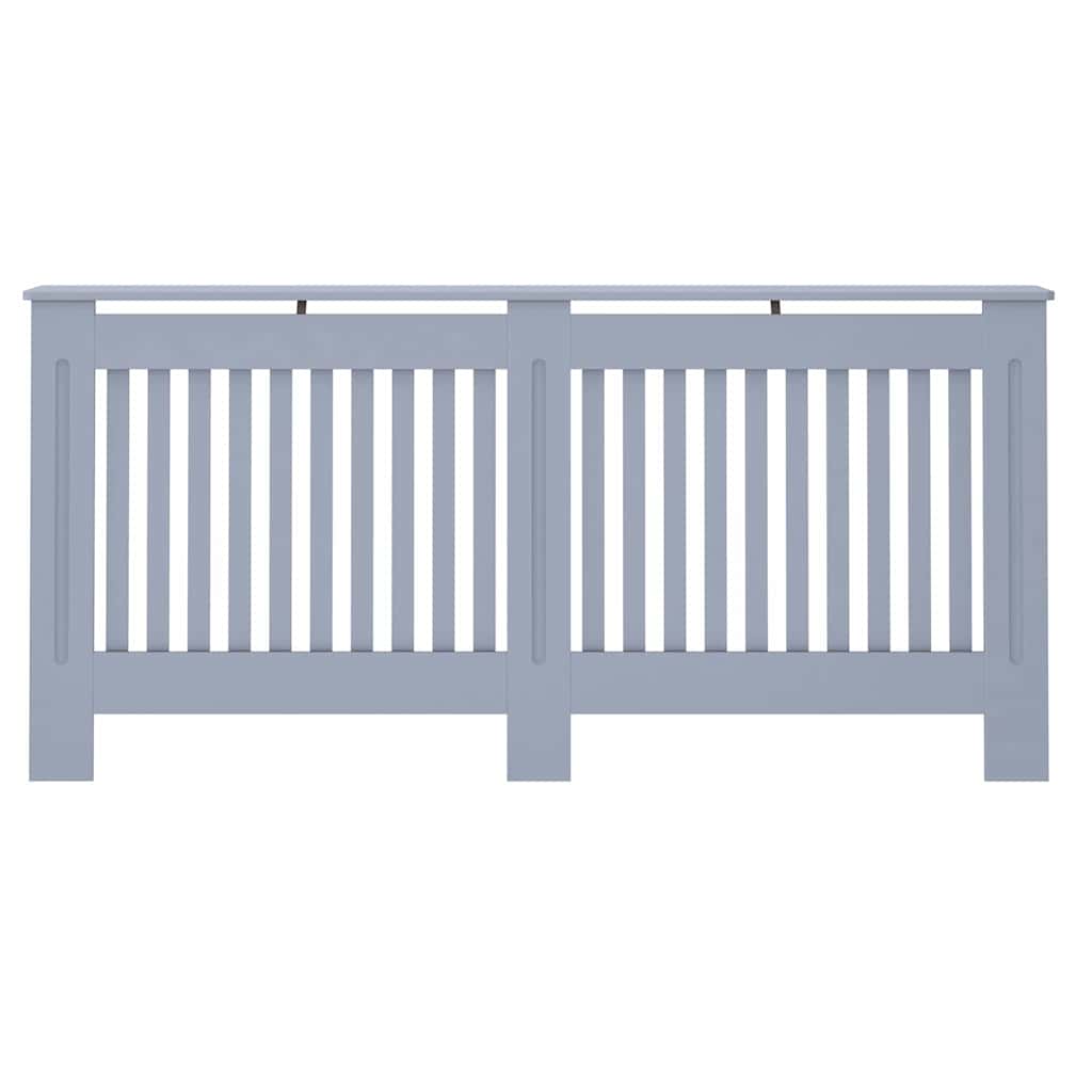 Radiatorafdekking 2 Pcs Grijs 172X19X81.5Cm Bewerkt Hout