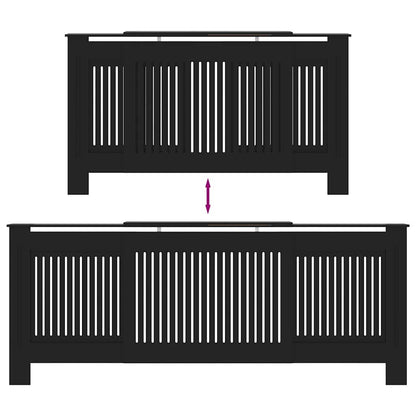 Radiatorafdekking 2 Pcs 205X20.5X81.5Cm Bewerkt Hout