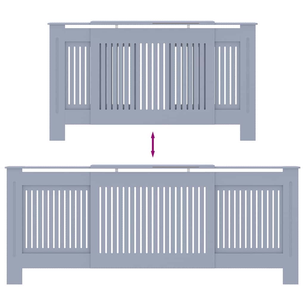 Radiatorafdekking 2 Pcs 205X20.5X81.5Cm Bewerkt Hout