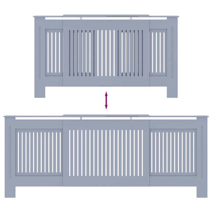 Radiatorafdekking 2 Pcs 205X20.5X81.5Cm Bewerkt Hout