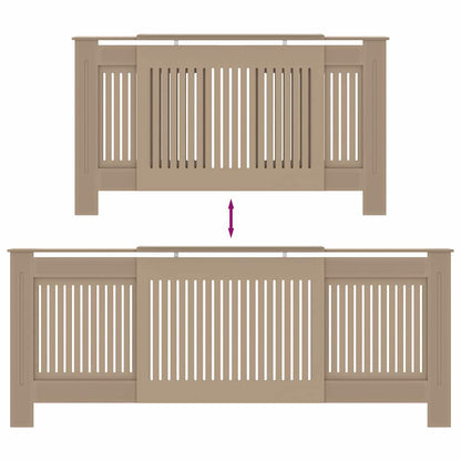Radiatorafdekking 2 Pcs 205X20.5X81.5Cm Bewerkt Hout