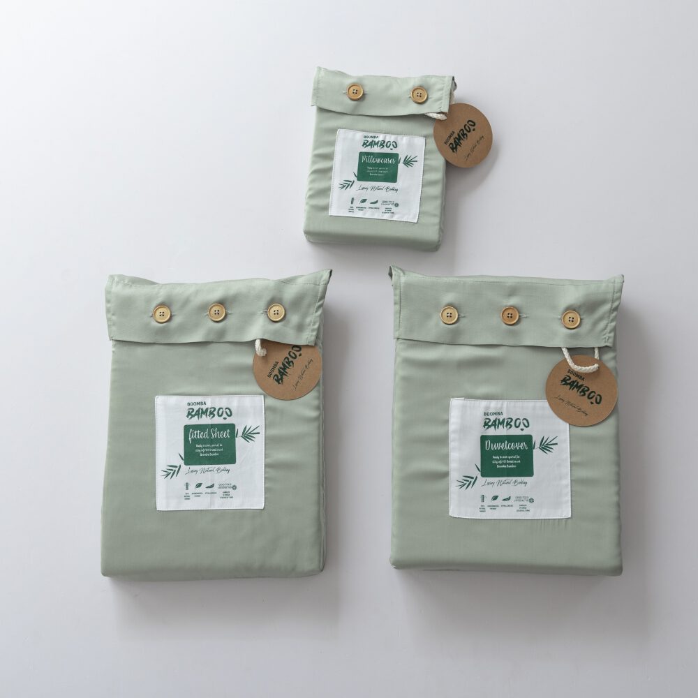 Eenpersoons Beddengoedset - Sage Green